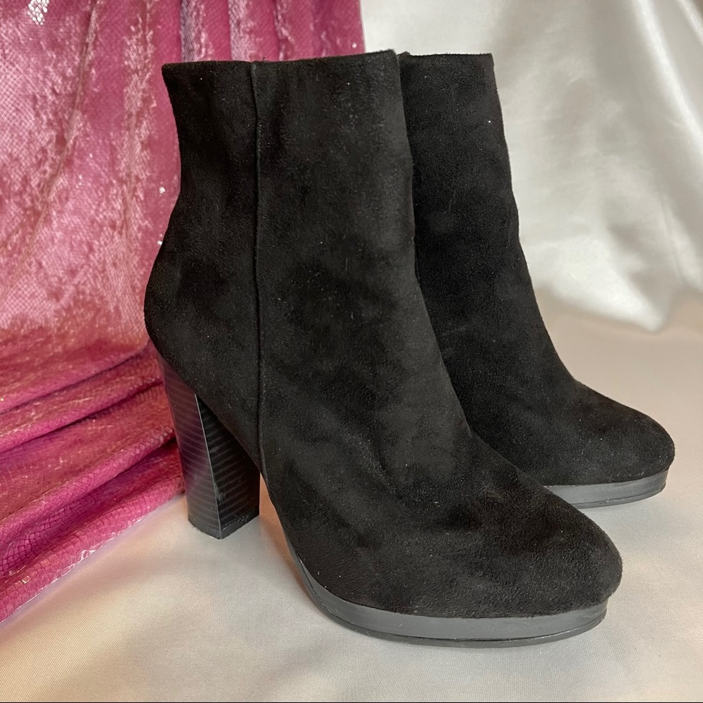 “Suede” Heeled Booties